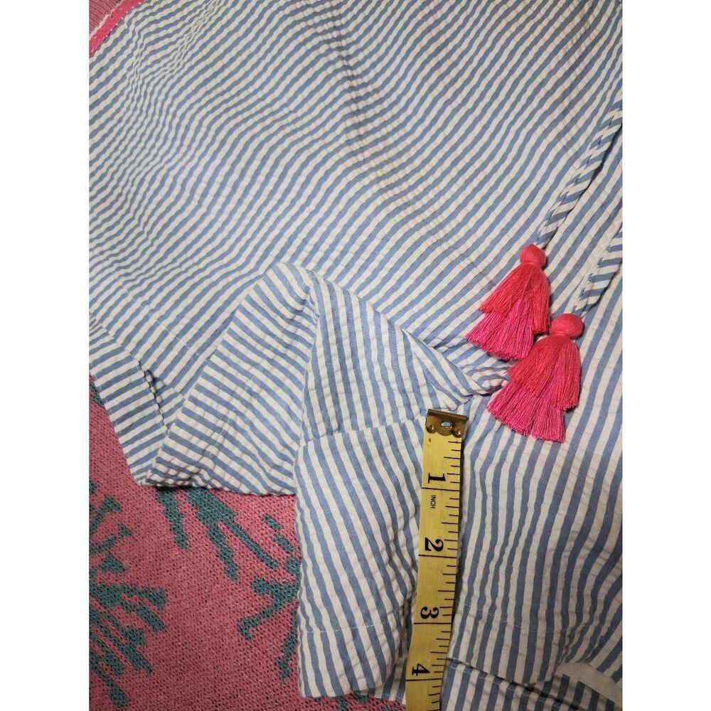 Vineyard vines womens xl seersucker shorts hi rise blue candy stripe - Picture 3 of 8